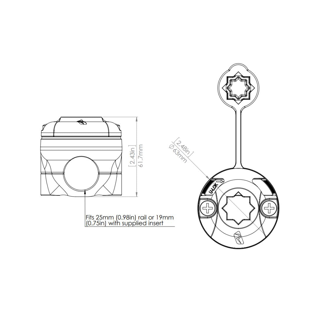 Railblaza RailMount 19-25 Starport Combo